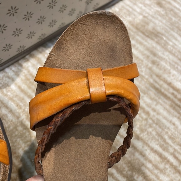 Women's Wedge Shoe- Leather - Picture 7 of 8